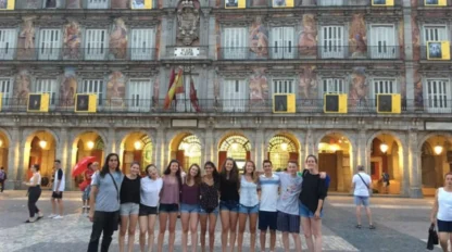 A group of students in Spain.