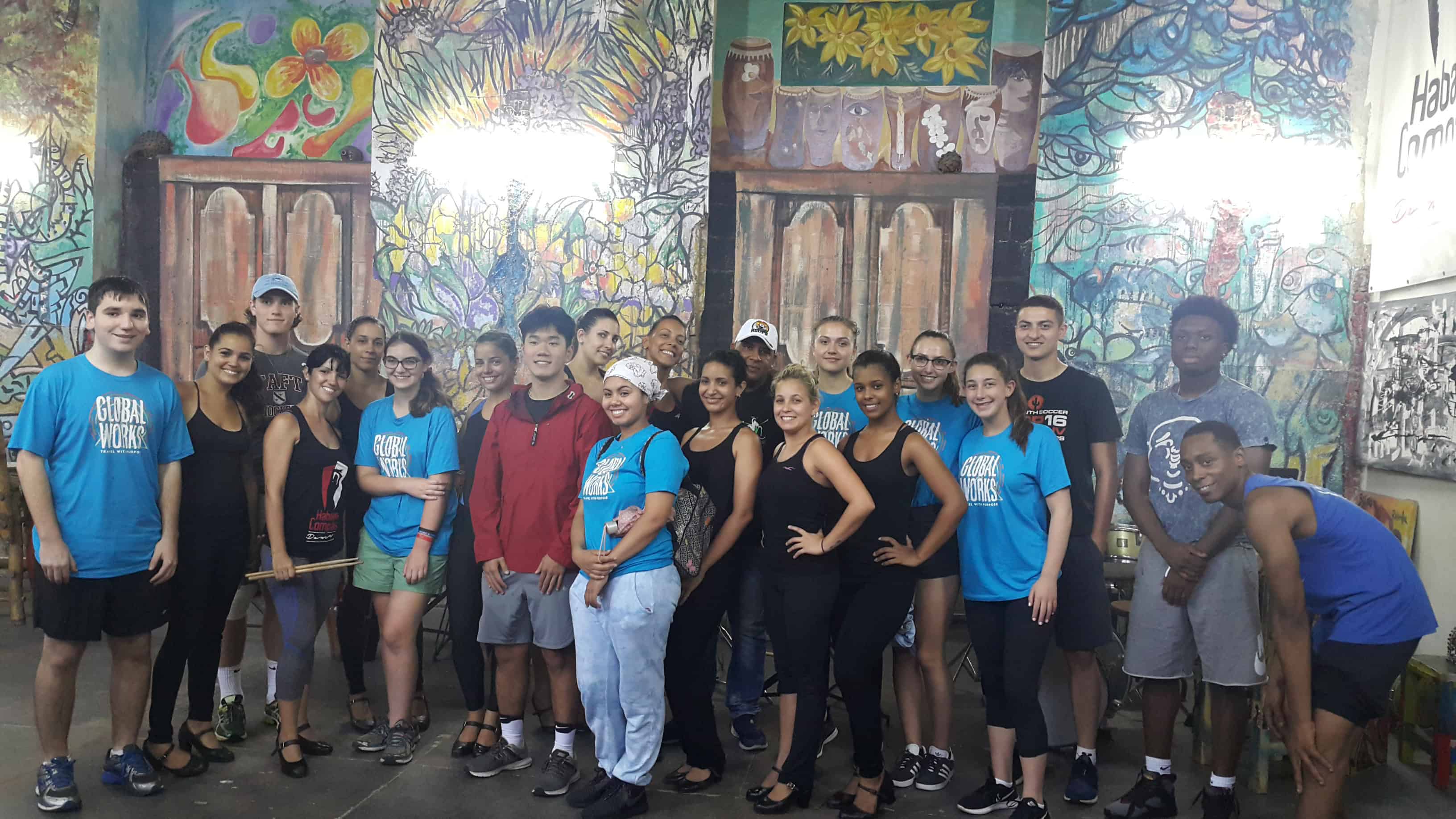 Students attend a dance lesson in Cuba