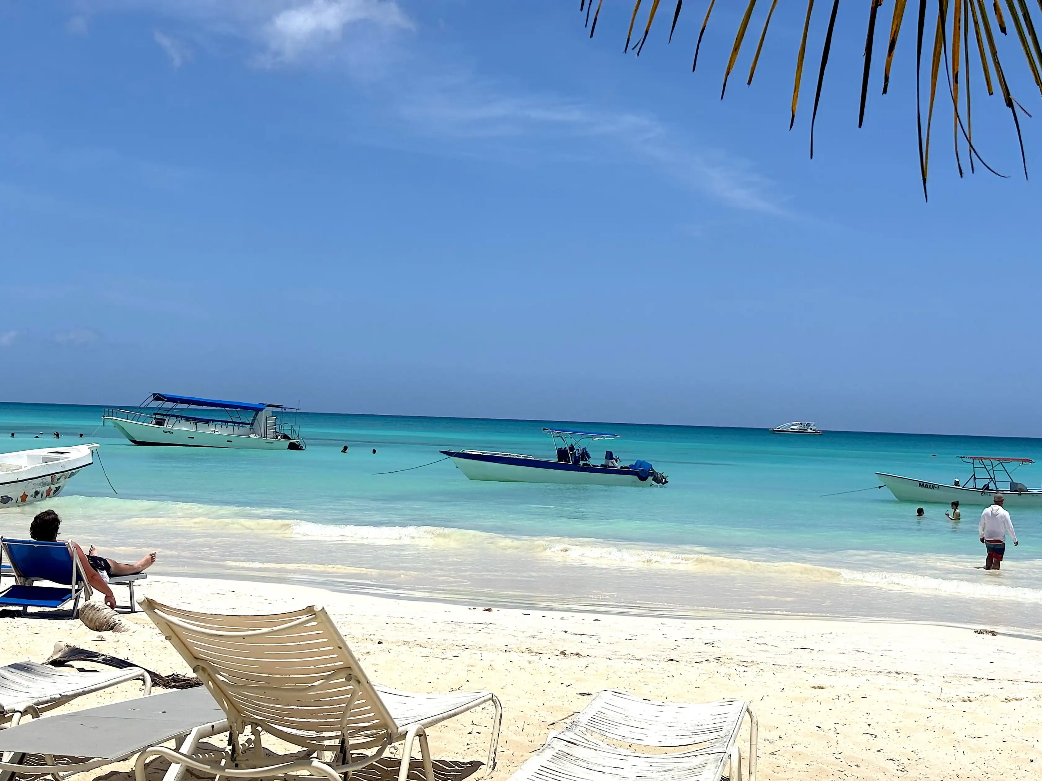 A beautiful beach during a Dominican Republic school trip