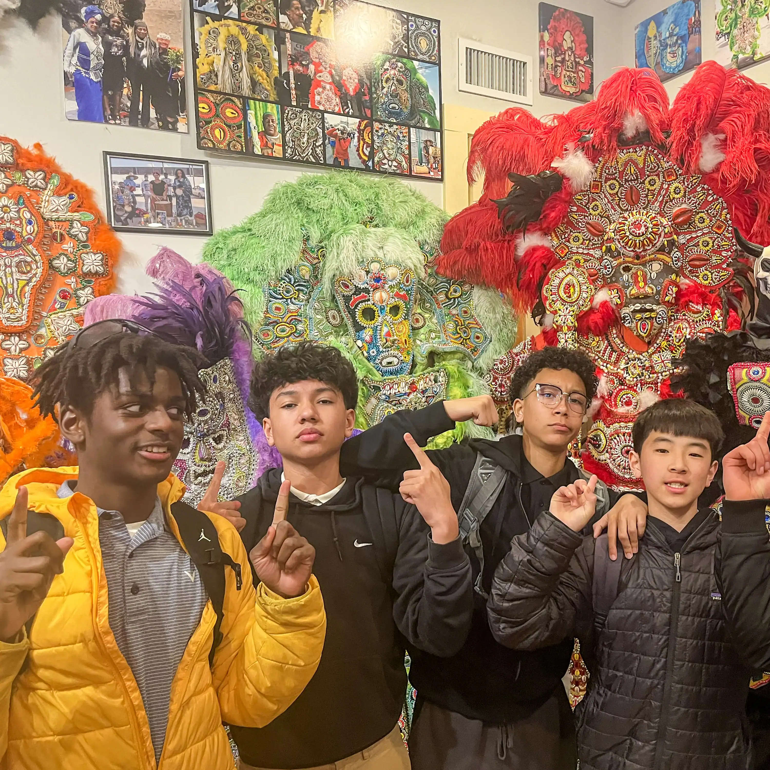 Students experiencing the culture of New Orleans on a large group school trip